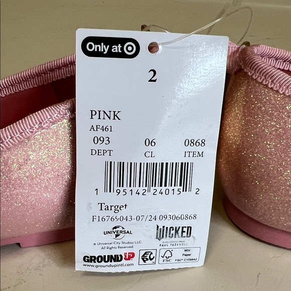 Wicked Pink Butterfly Kids Size 2 Girl Shoes - Picture 6 of 6